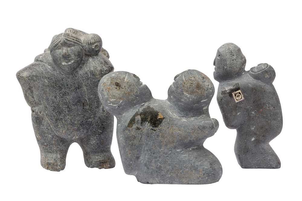 Lot 78 - A GROUP OF THREE INUIT STONE CARVINGS