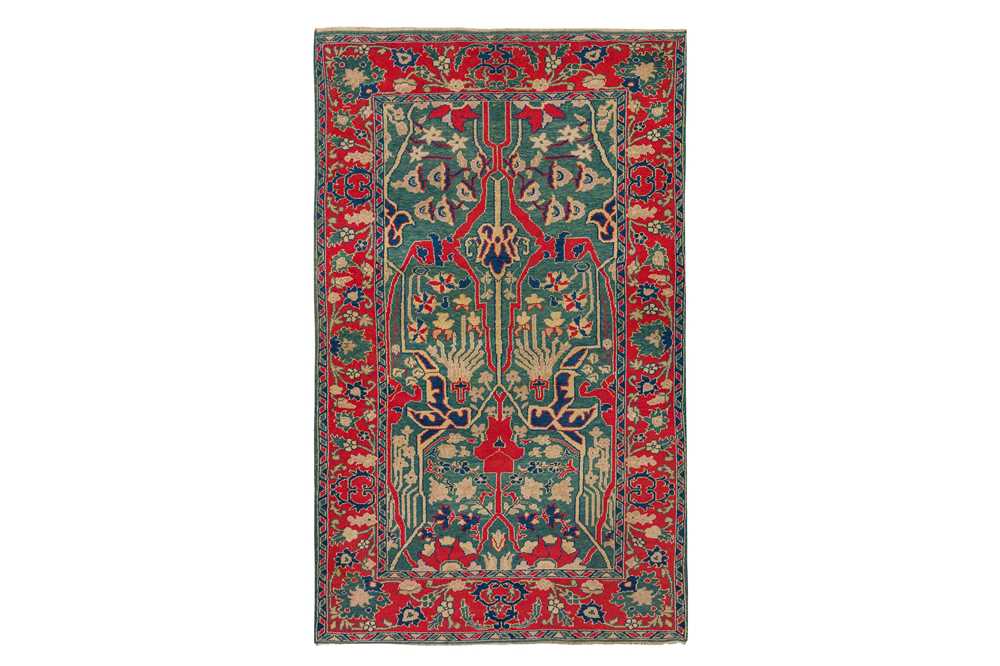 Lot 9 - AN UNUSUAL ANATOLIAN RUG OF GARRUS DESIGN, TURKEY