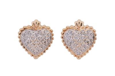 Lot 329 - A PAIR OF DIAMOND EARRINGS