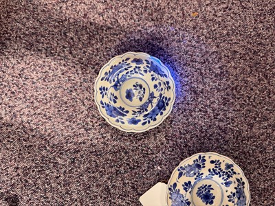 Lot 2 - A PAIR OF CHINESE BLUE AND WHITE SALTS