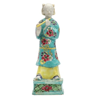 Lot 469 - A Chinese famille-rose 'Han Xiangzi' figure, Qing dynasty, Qianlong period