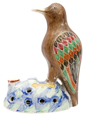 Lot 65 - A CHINESE FAMILLE-ROSE 'BIRD' FIGURE