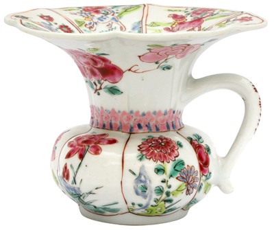 Lot 44 - A CHINESE FAMILLE-ROSE 'FOLIATE' SPITTOON