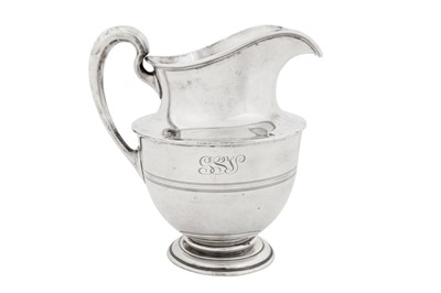 Lot 320 - An early 20th century American sterling silver pitcher or water jug, New York circa 1920 by La Pierre Manufacturing Company (est. 1888)