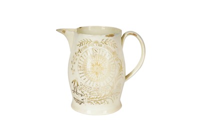 Lot 152 - A LIVERPOOL POTTERY CREAMWARE JUG, CIRCA 1800