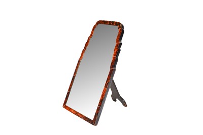 Lot 232 - A QUEEN ANNE REVIVAL TORTOISESHELL DRESSING TABLE MIRROR, LATE 19TH CENTURY