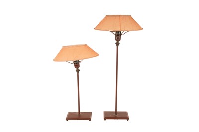 Lot 435 - A PAIR OF ITALIAN COPPER TABLE LAMPS, 20TH CENTURY