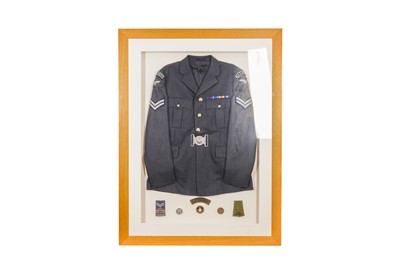 Lot 329 - A FRAMED RAF JACKET