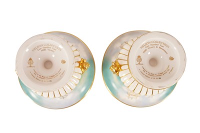 Lot 487 - A PAIR OF ROYAL WORCESTER LIMITED EDITION NELSON COLLECTION COMMEMORATIVE VASES