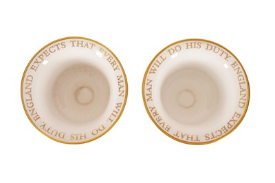 Lot 487 - A PAIR OF ROYAL WORCESTER LIMITED EDITION NELSON COLLECTION COMMEMORATIVE VASES