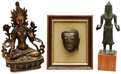 Lot 207 - A GROUP OF THREE BUDDHIST SCULPTURES