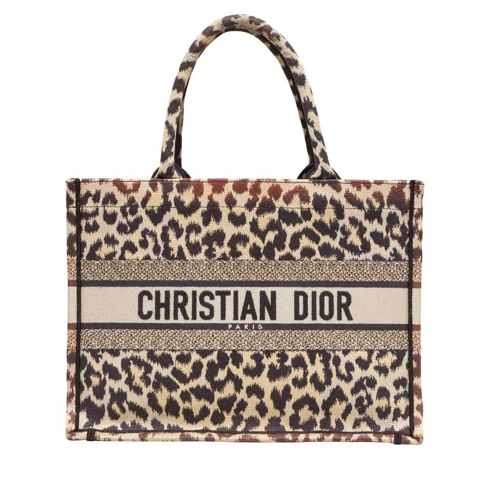 Lot 102 - Christian Dior Beige Leopard Medium Book Tote