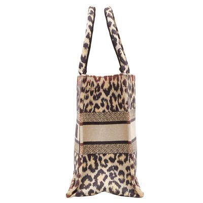Lot 102 - Christian Dior Beige Leopard Medium Book Tote