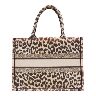 Lot 102 - Christian Dior Beige Leopard Medium Book Tote