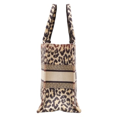 Lot 102 - Christian Dior Beige Leopard Medium Book Tote