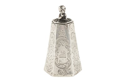 Lot 203 - A Victorian sterling silver pepper pot, London 1843 by Charles Thomas Fox and George Fox