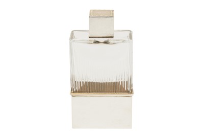 Lot 238 - A Elizabeth II Art Deco sterling silver cologne or scent bottle, London 1952 by TP (Thomas Perry?)