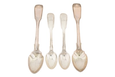 Lot 169 - A pair of William IV sterling silver egg spoons, London 1835 by Charles Shipway