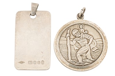 Lot 196 - An Elizabeth II sterling silver Saint Christopher medallion, London 1977 by G&H