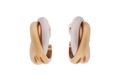 Lot 189 - CARTIER Ι PAIR OF TRINITY HOOP EARRINGS