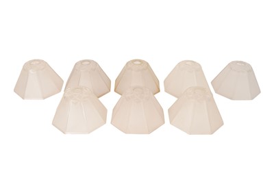 Lot 440 - A GROUP OF MIXED GLASS LIGHT SHADES, EARLY TO MID-20TH CENTURY