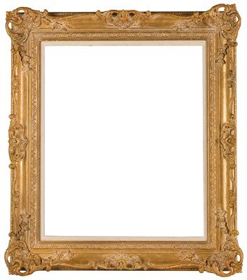 Lot 246 - French Louis XVI style pierced composition frame