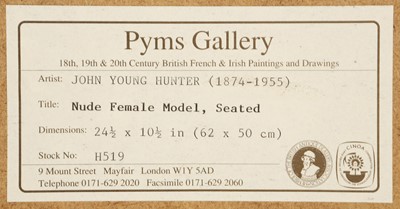 Lot 76 - John Young Hunter (Scottish, 1874-1955). 'Nude...
