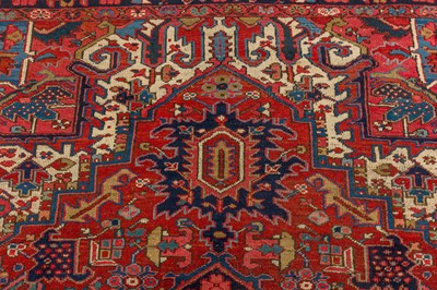 Lot 18 - AN UNUSUAL ANTIQUE KARAJA CARPET, NORTH-WEST PERSIA