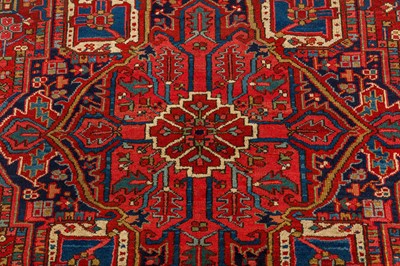 Lot 18 - AN UNUSUAL ANTIQUE KARAJA CARPET, NORTH-WEST PERSIA