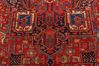 Lot 18 - AN UNUSUAL ANTIQUE KARAJA CARPET, NORTH-WEST PERSIA