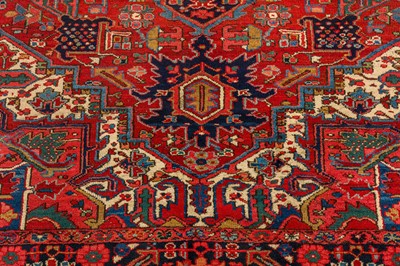 Lot 18 - AN UNUSUAL ANTIQUE KARAJA CARPET, NORTH-WEST PERSIA