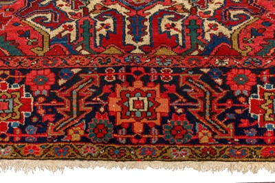Lot 18 - AN UNUSUAL ANTIQUE KARAJA CARPET, NORTH-WEST PERSIA