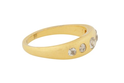 Lot 100 - A FIVE-STONE DIAMOND RING