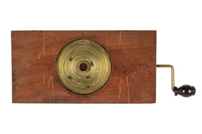 Lot 43 - A Wooden Mechanical Astronomical Magic Lantern Slide