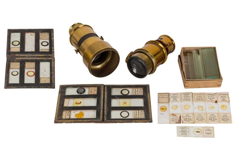 Lot 32 - Two Microscope Magic Lantern Lenses