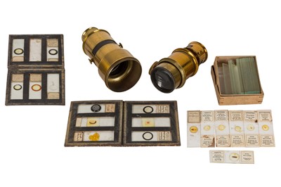 Lot 32 - Two Microscope Magic Lantern Lenses