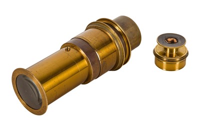 Lot 31 - A Brass Kaleidoscope Magic Lantern Projection Lens / A Mechanical Kaleidoscope Slide