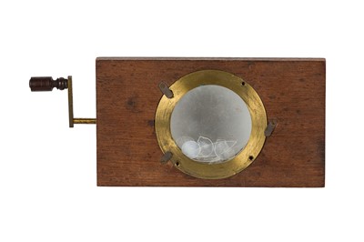 Lot 31 - A Brass Kaleidoscope Magic Lantern Projection Lens / A Mechanical Kaleidoscope Slide