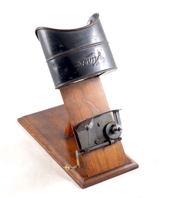 Lot 16 - Victorian Kinora "Flip-Book" Optical Viewer & 2 Reels.