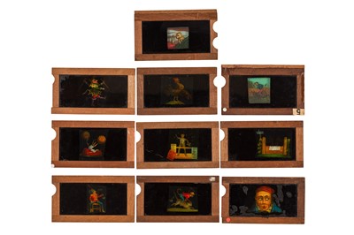 Lot 36 - A Selection of Mahogany Magic Lantern Slipping Slides