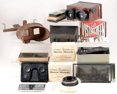 Lot 167 - Stereo End Lot inc Camera, Viewers & Images.