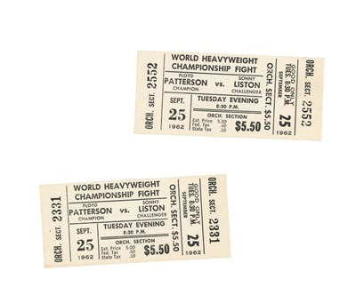 Lot 614 - Boxing Interest.- Floyd Patterson vs Sonny Liston, 25 September 1962