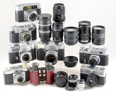 Lot 458 - End Lot of Collectors Cameras & Lenses.