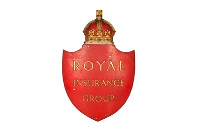 Lot 324 - A LARGE EARLY 20TH CENTURY CAST METAL ROYAL INSURANCE GROUP SIGN