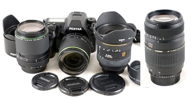 Lot 129 - An Extensive Pentax K3 DSLR Outfit.