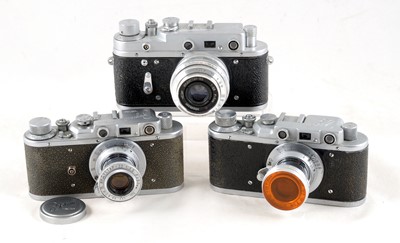 Lot 148 - Group of Three Zorki I Leica Copies.