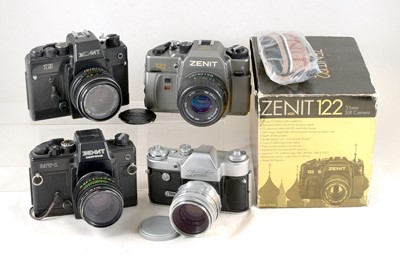 Lot 186 - A Boxed Special Edition Zenit 122 & Other Zenit Models.