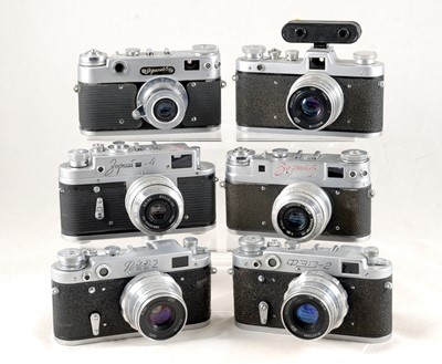 Lot 140 - Group of 6 FED & Zorki Cameras.