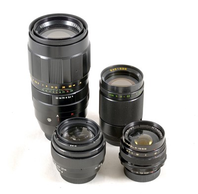 Lot 210 - Group of 4 Uncommon M42 Screw Mount Soviet Lenses.