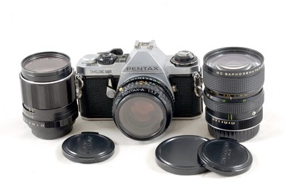 Lot 130 - A Pentax ME Super & Lenses.